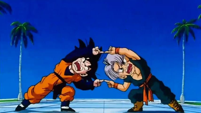 goten and trunks fusing in dragonball z