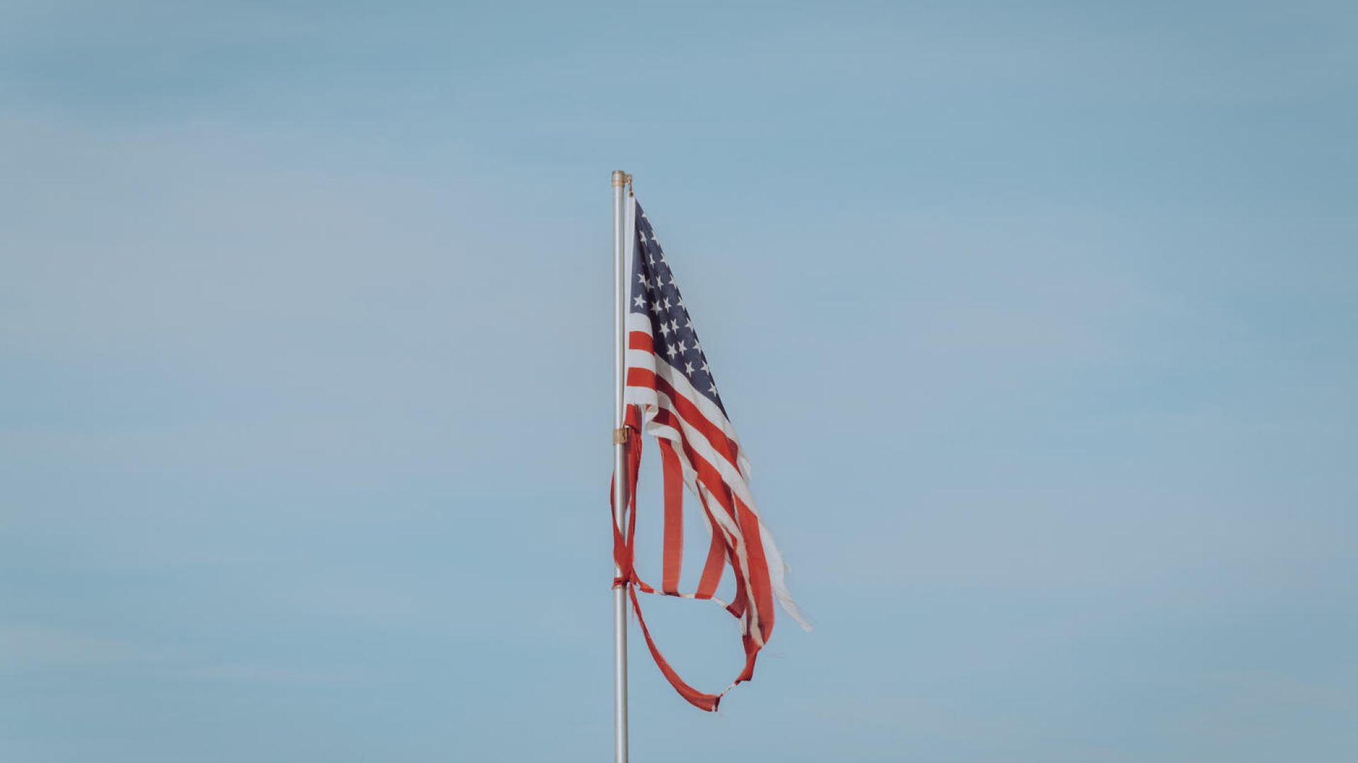 Damaged American Flag