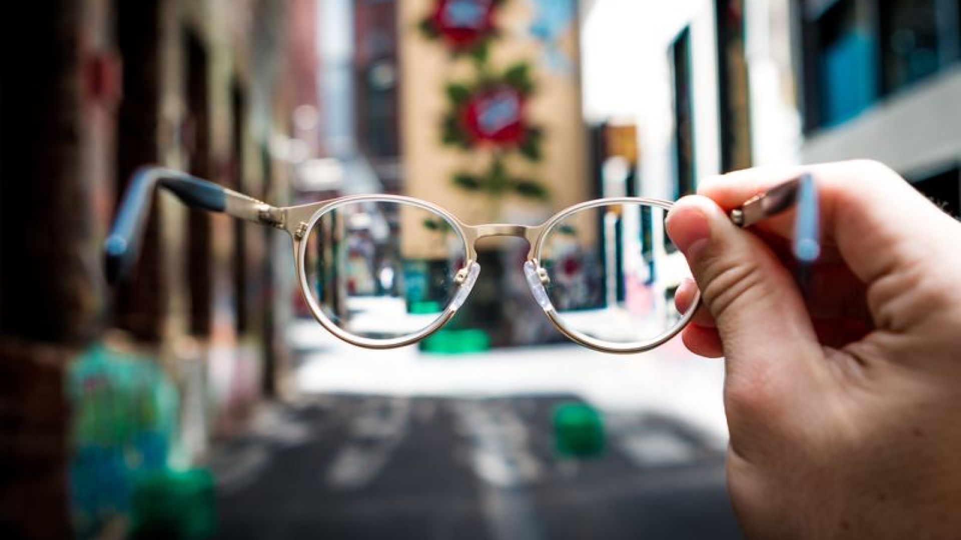 Looking At Glasses, Blurry