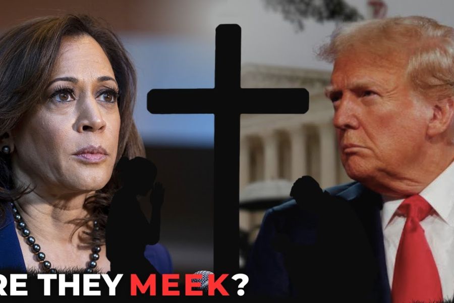 harris, trump, and the Beattiudes, blessed meek