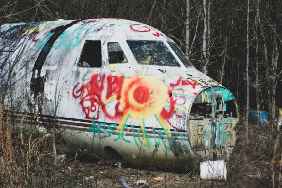 abandoned airplane